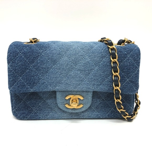 CHANEL Chanel Matelasse Gradient Shoulder Bag Denim Women's Blue - Picture 1 of 15